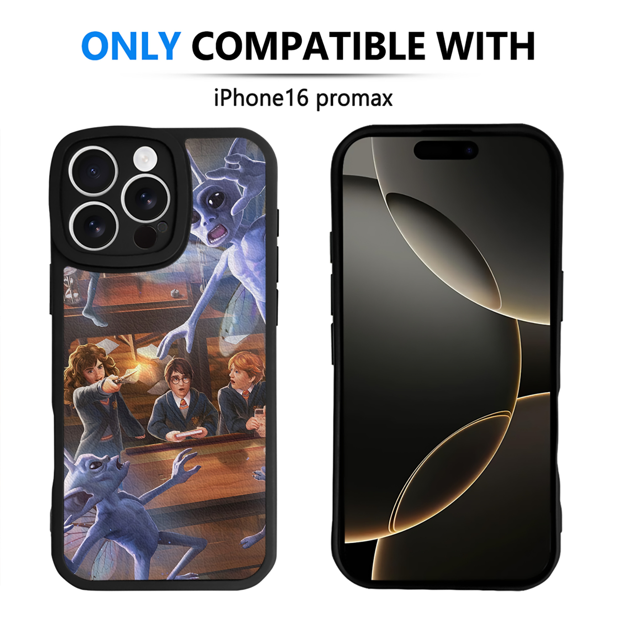 （画像用） Harry Potter ハリー・ポッターシリーズ 【iPhone 16シリーズ対応】シリコンスマホケース（レザー調） 材質：シリコン